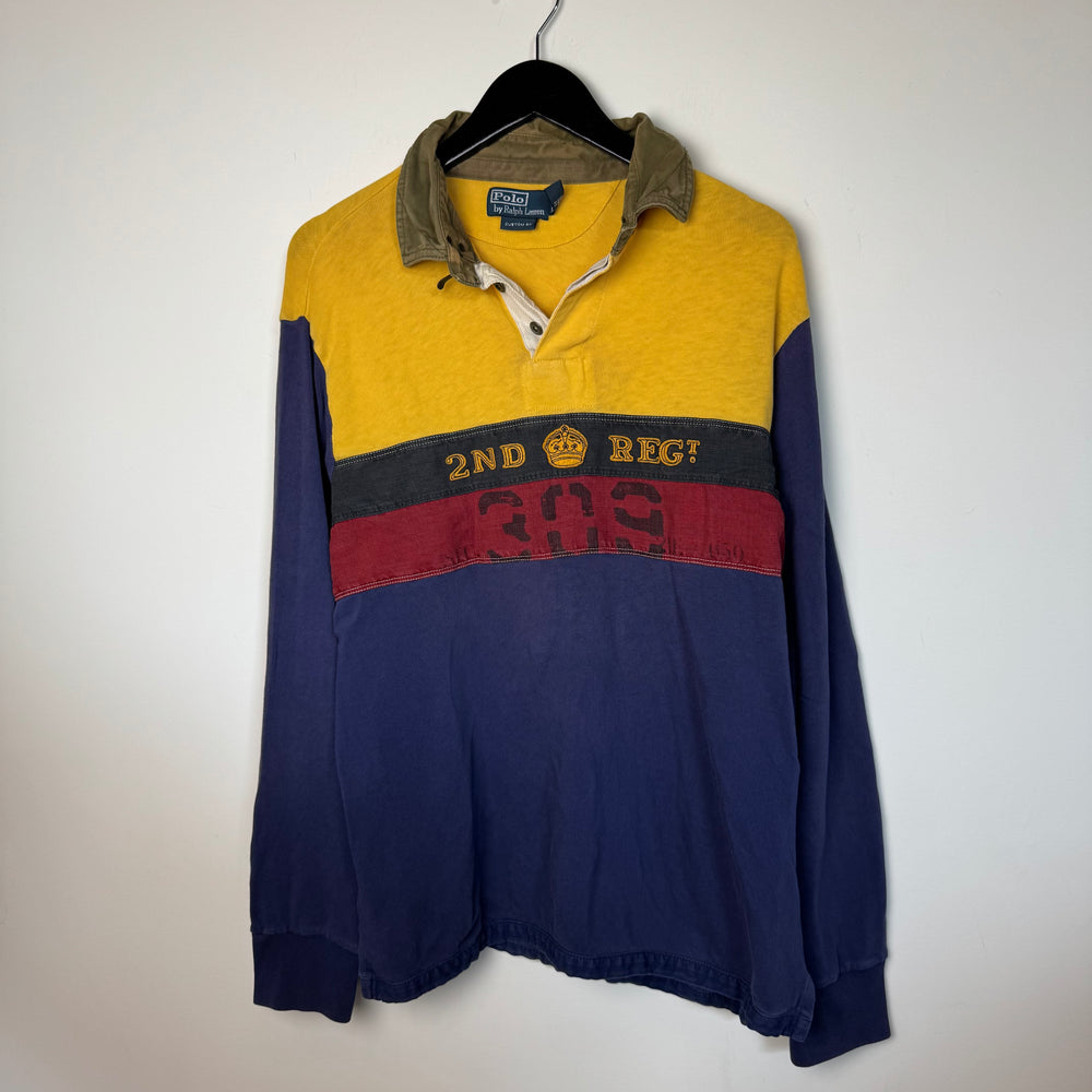 Vintage POLO Ralph Lauren 2nd Regiment Union Jack Rugby Sweatshirt