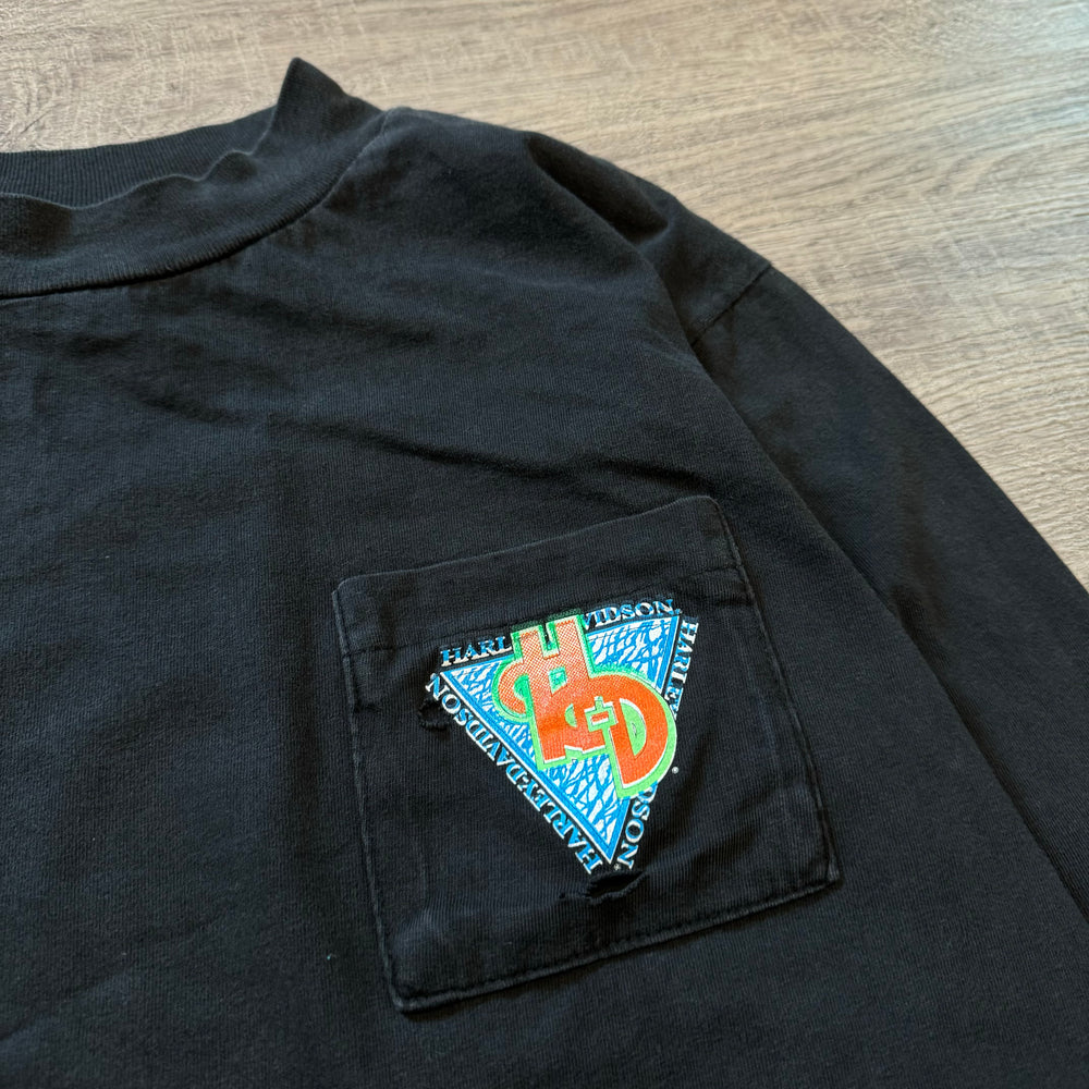 Vintage 90's HARLEY DAVIDSON Long Sleeve Pocket Tshirt