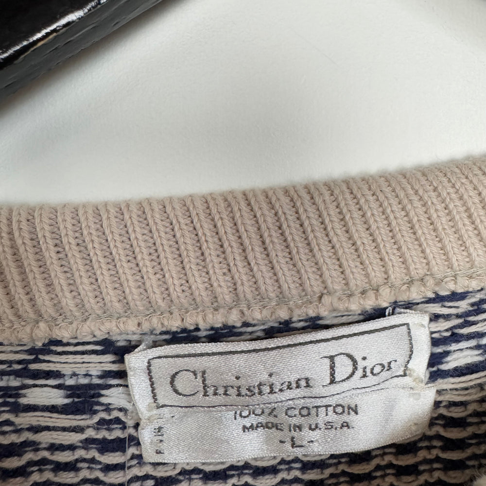 Vintage 90's CHRISTIAN DIOR Knit Sweater Made in USA