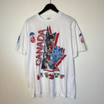 Vintage 90's Team CANADA World Hockey Championship All Over Print Tshirt