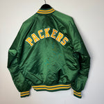 Vintage 90's NFL Green Bay PACKERS Chalkline Satin Bomber Jacket