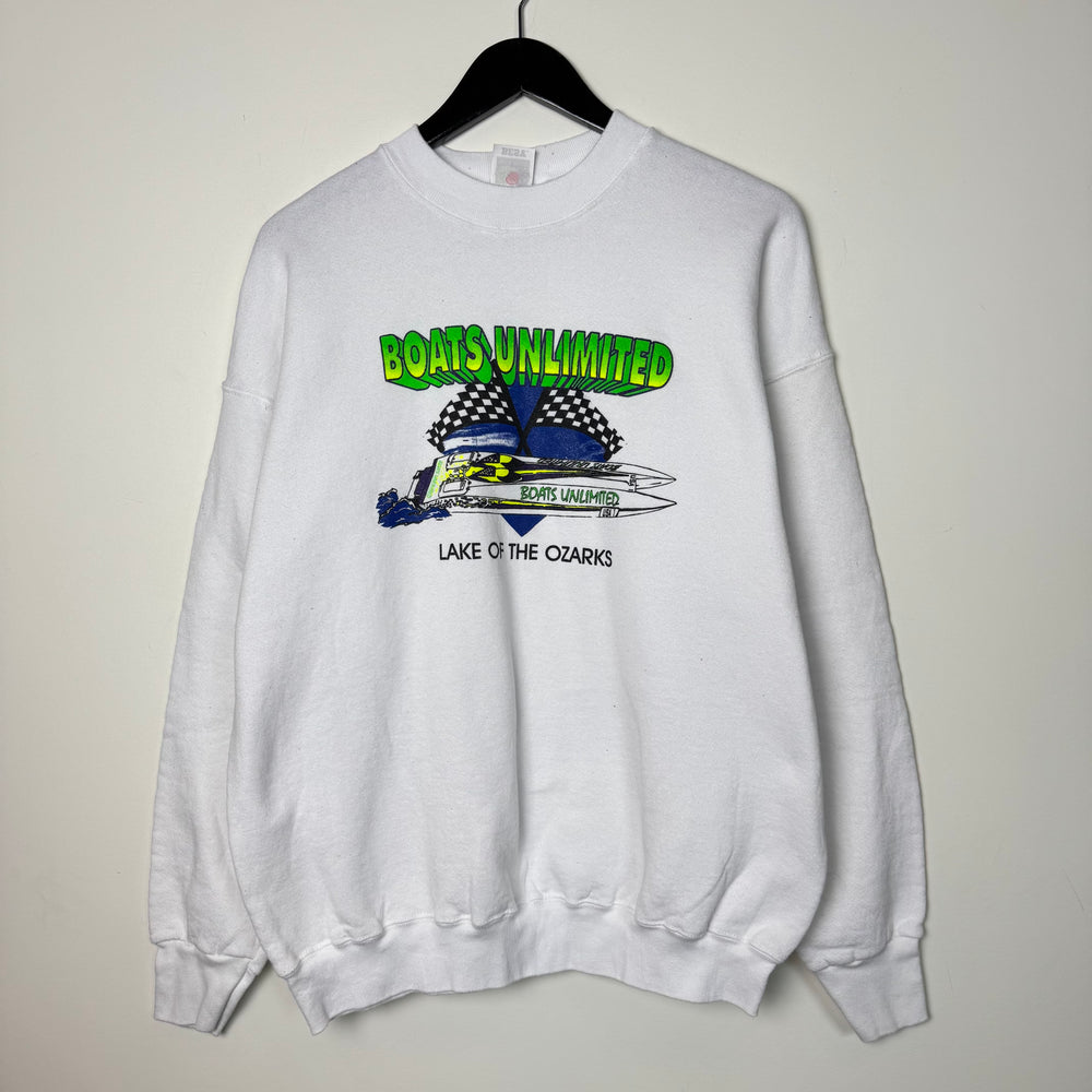 Vintage 90's BOATS UNLIMITED Lake of the Ozarks Sweatshirt