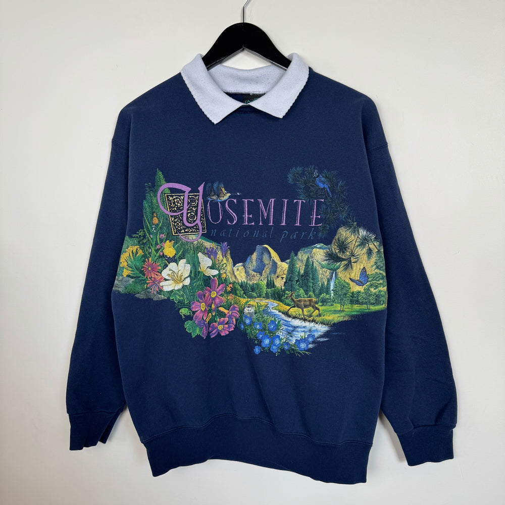 Vintage 90's YOSEMITE National Park Collared Sweatshirt