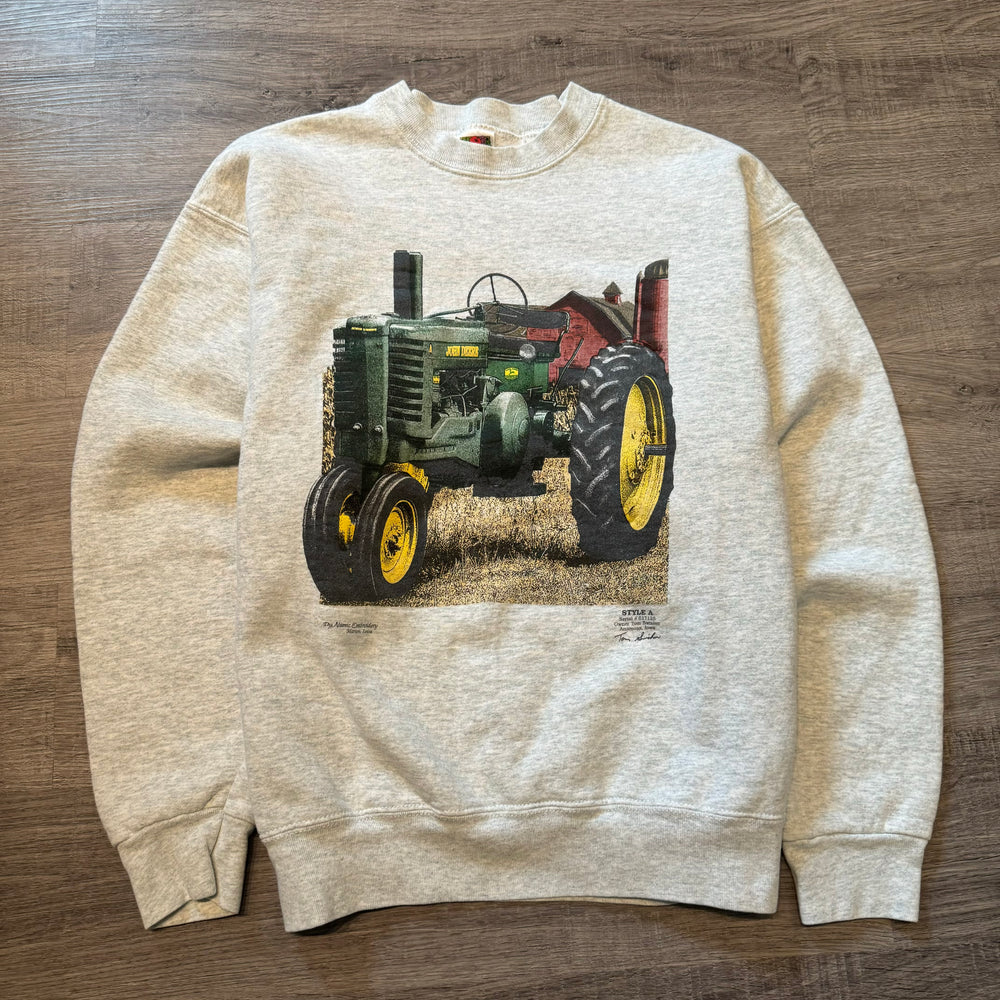 Vintage 90's JOHN DEERE Tractor Style A Crewneck Sweatshirt