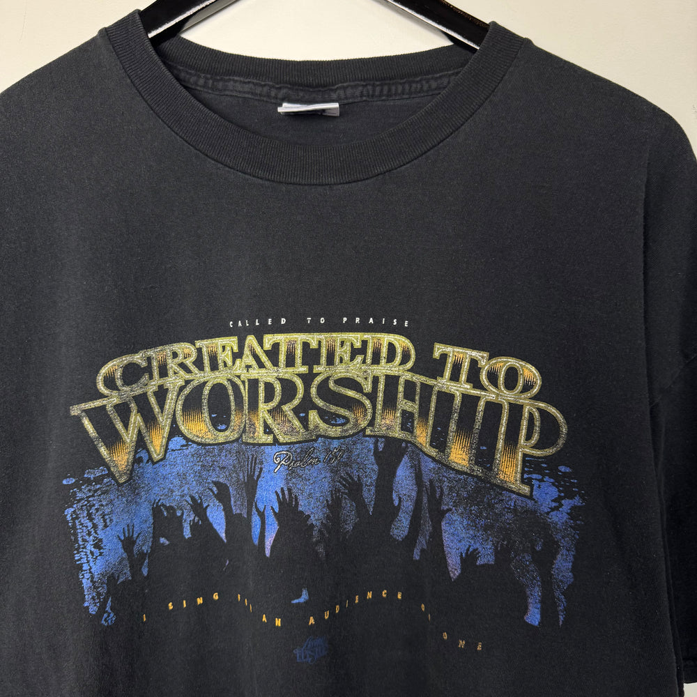 Vintage 90's JESUS Created to Worship Tshirt