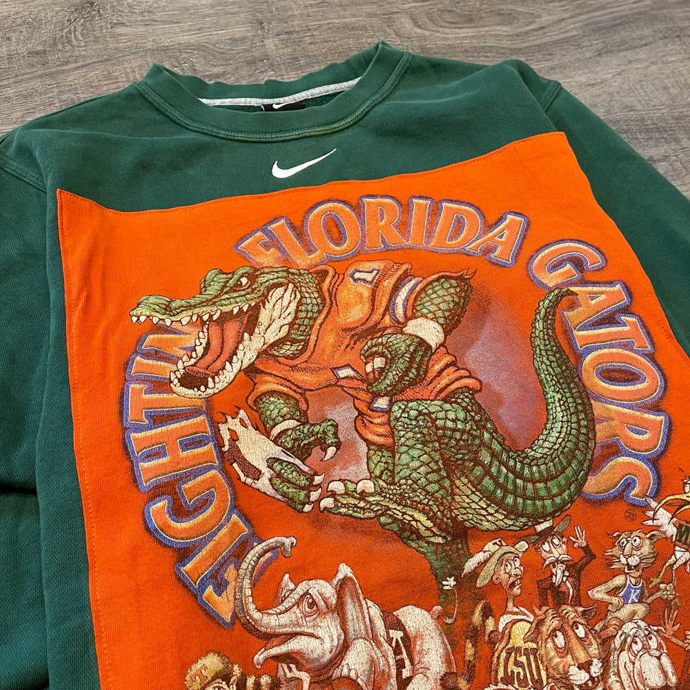 Vintage NIKE Middle Swoosh Florida Gators REWORK Sweatshirt