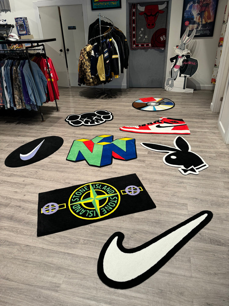 Custom Hand-Tufted STONE ISLAND Badge Patch Area Rug