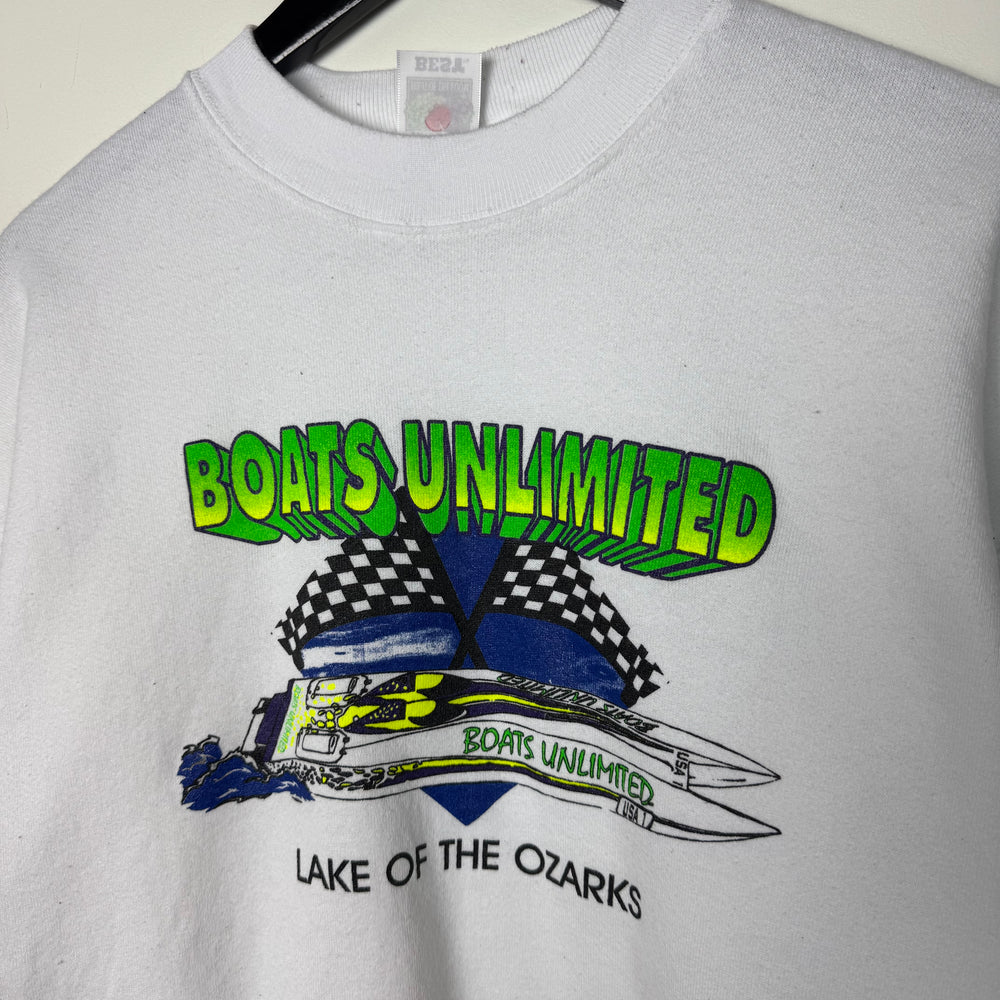 Vintage 90's BOATS UNLIMITED Lake of the Ozarks Sweatshirt