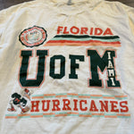 Vintage 1980's University of MIAMI Hurricanes Tshirt