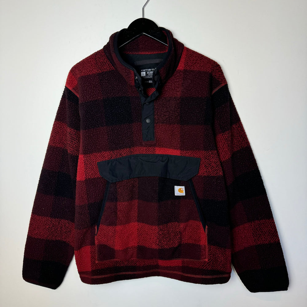 CARHARTT Flannel Fleece Anorak Snap T Sweater