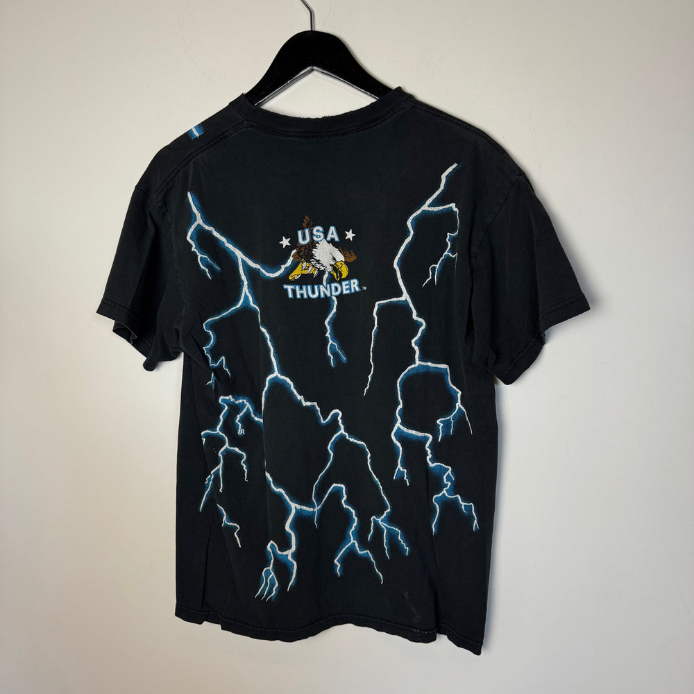 Vintage 90's USA Thunder WOLF Wildlife All Over Print Tshirt