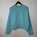 NIKE Middle Swoosh Crop Crewneck Sweatshirt