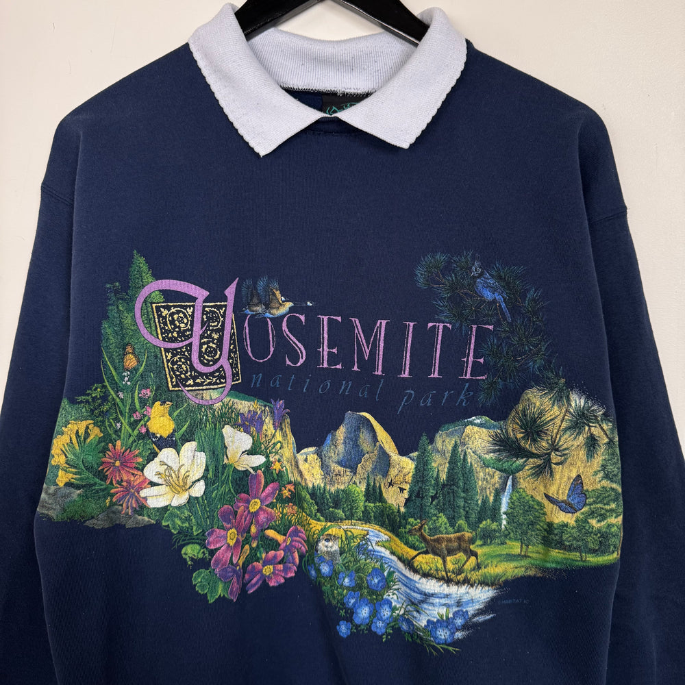 Vintage 90's YOSEMITE National Park Collared Sweatshirt