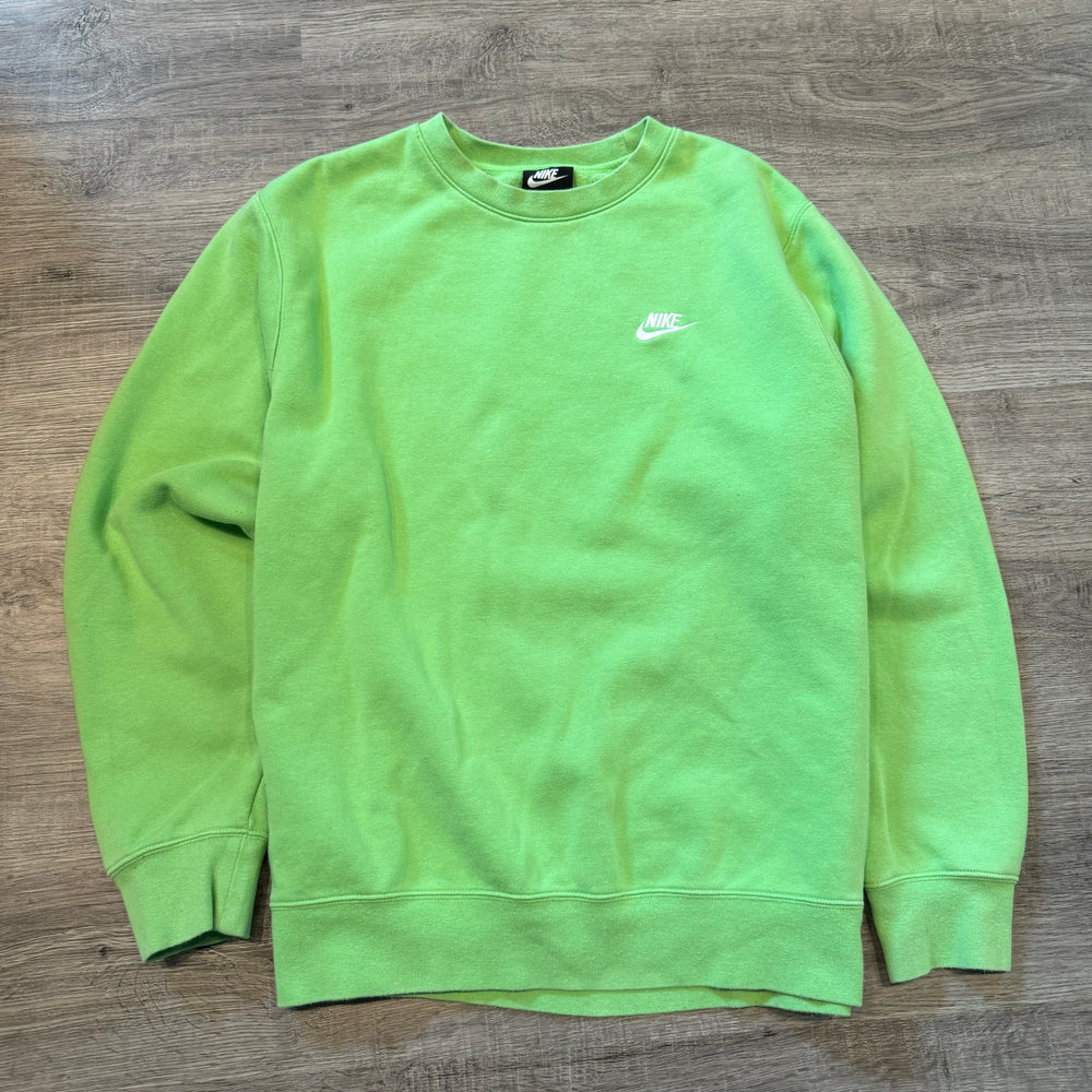 NIKE Swoosh Neon Green Crewneck Sweatshirt