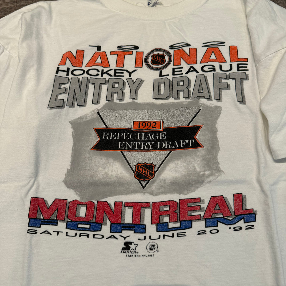 Vintage 1992 NHL DRAFT Starter Hockey Tshirt
