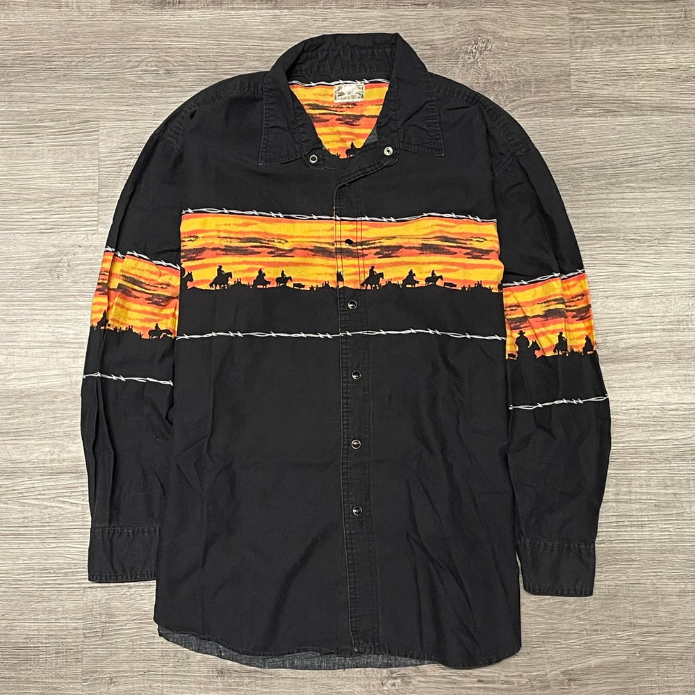 Vintage 90s WESTERN Cowboy Collared Shirt
