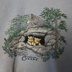 Vintage 90's Canadian Marshlands WOLF Wildlife Sweatshirt