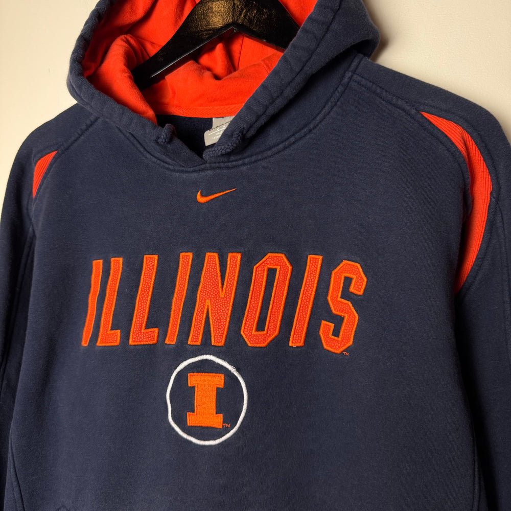 Vintage NIKE University of ILLINOIS Varsity Hoodie Sweatshirt