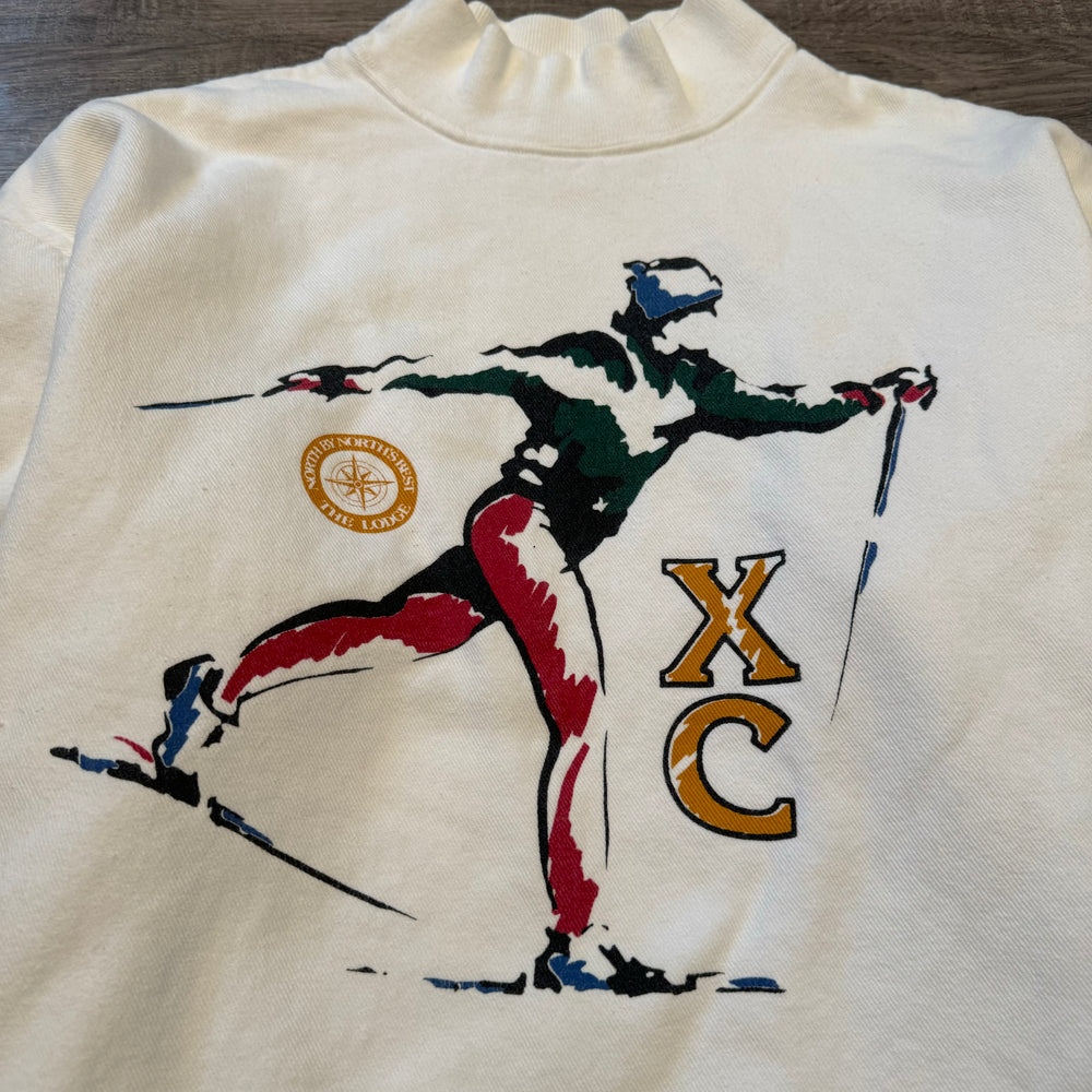 Vintage 90's CROSS COUNTRY SKI Mock Neck Sweatshirt
