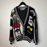 Vintage 90's FRONTLINE Chrome Cavalier Knit Cardigan Sweater