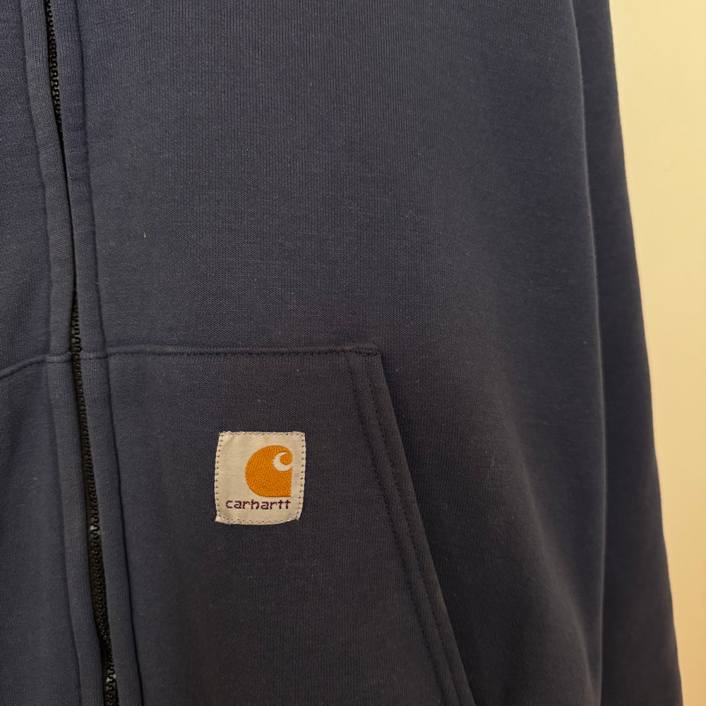 Vintage CARHARTT Quilted Lined Full Zip Hoodie Sweatshirt