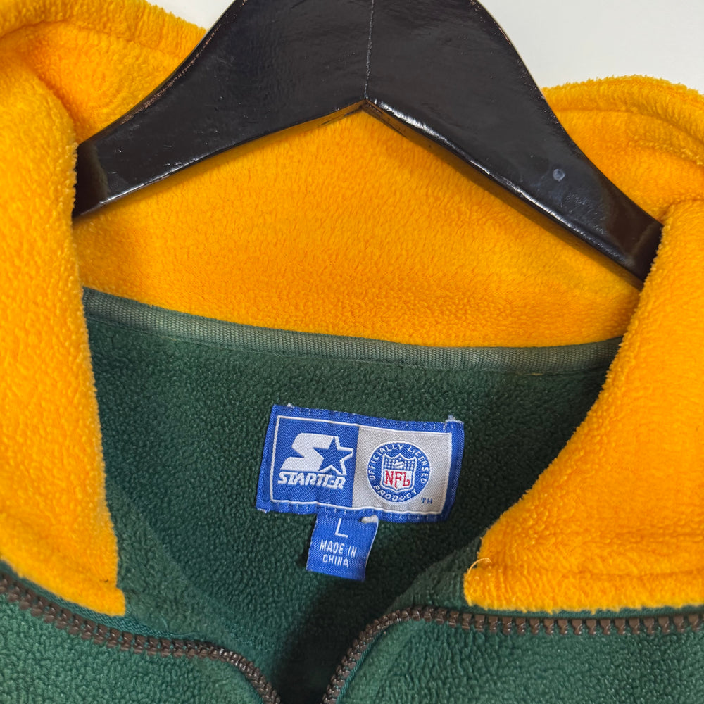Vintage 90's NFL Green Bay PACKERS Starter Fleece 1/4 Zip Sweater
