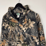 Vintage REAL TREE Camo Fleece 1/4 Zip Sweater