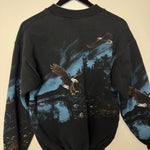 Vintage 90's EAGLE Wildlife All Over Print Sweatshirt