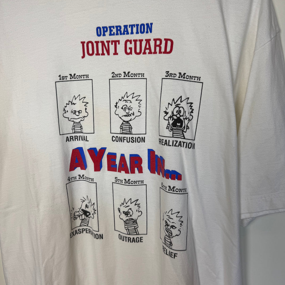 Vintage 90's CALVIN & HOBBES Operation Joint Guard Cartoon Tshirt
