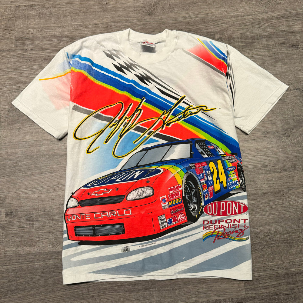 Vintage 1996 NASCAR Racing Jeff Gordon All Over Print Tshirt