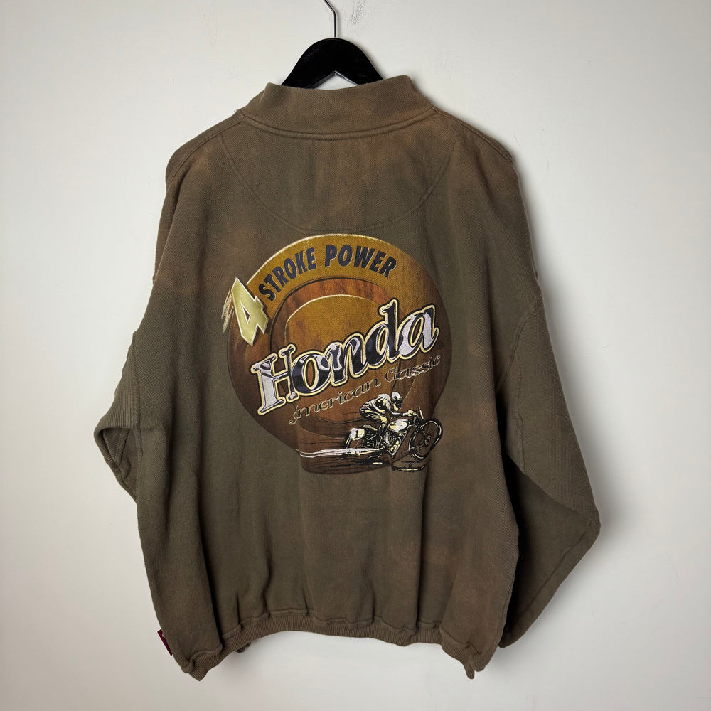 Vintage 90's HONDA Motorsport 1/4 Zip Sweatshirt