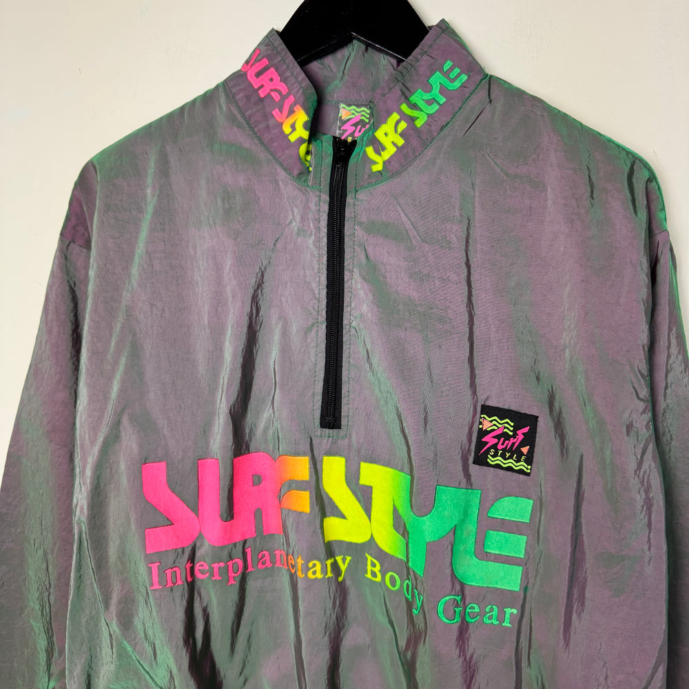 Vintage 90's SURF STYLE Iridescent Windbreaker Jacket