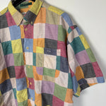 Vintage 90's ORVIS Patchwork Collared Shirt