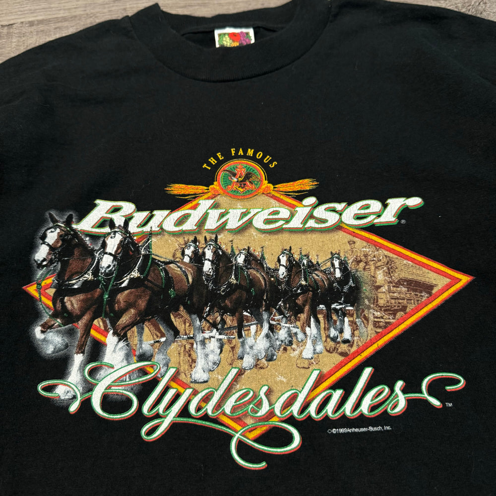 Vintage 1999 BUDEWEISER Clydesdales Beer Promo Tshirt