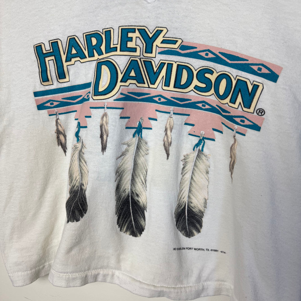 Vintage 1991 3D EMBLEM Harley Davidson Women's Tshirt