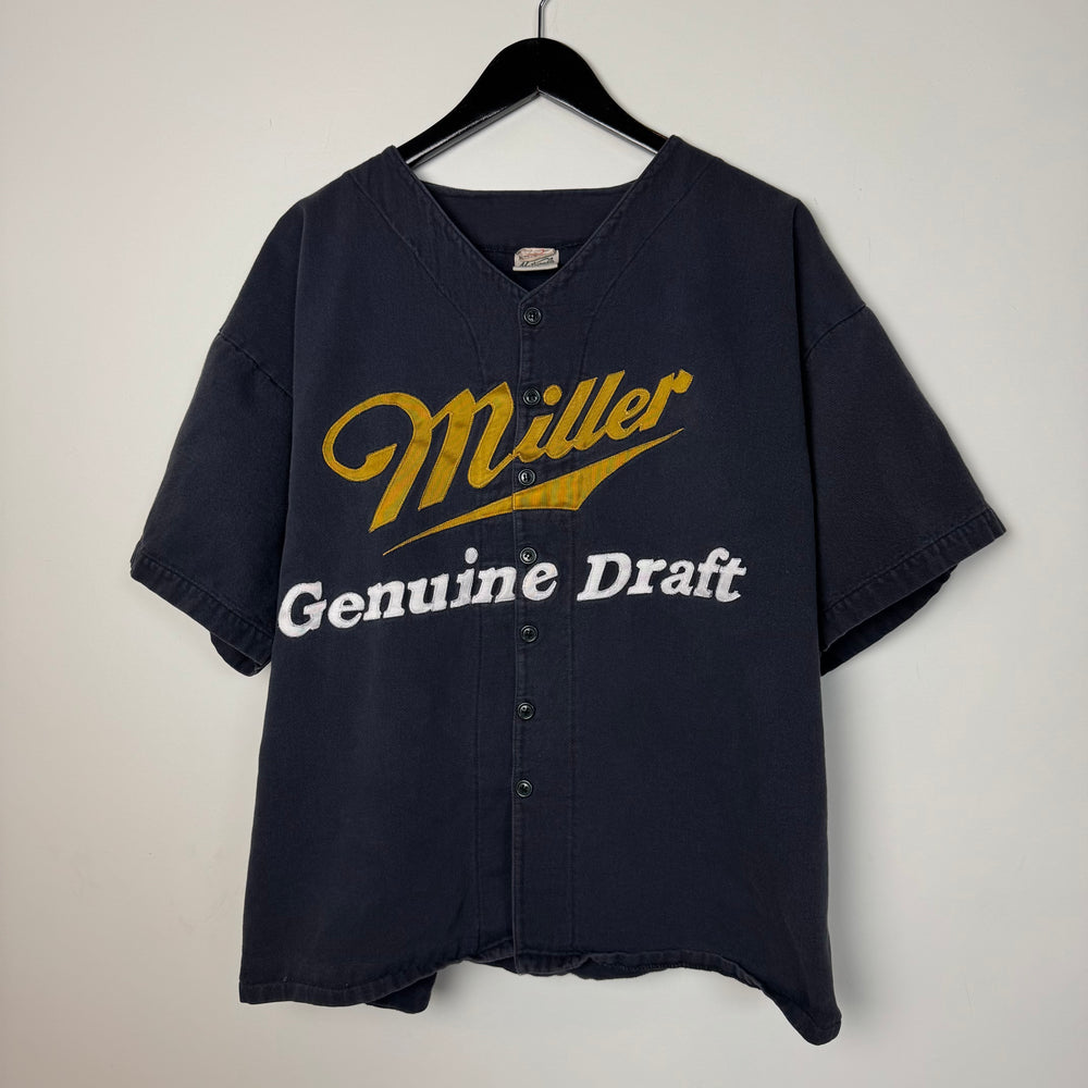 Vintage 90's MILLER GENUINE DRAFT Baseball Jersey Tshirt