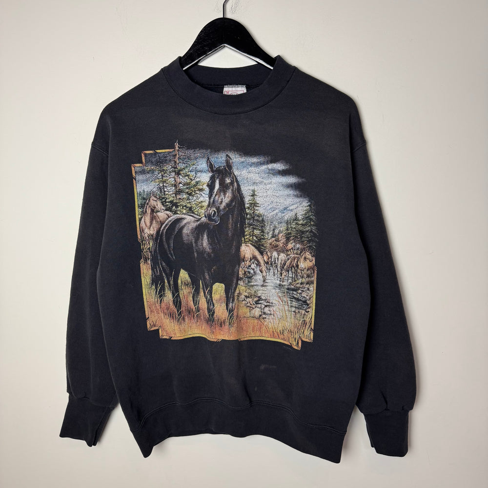 Vintage 90's HORSES Wildlife Sweatshirt