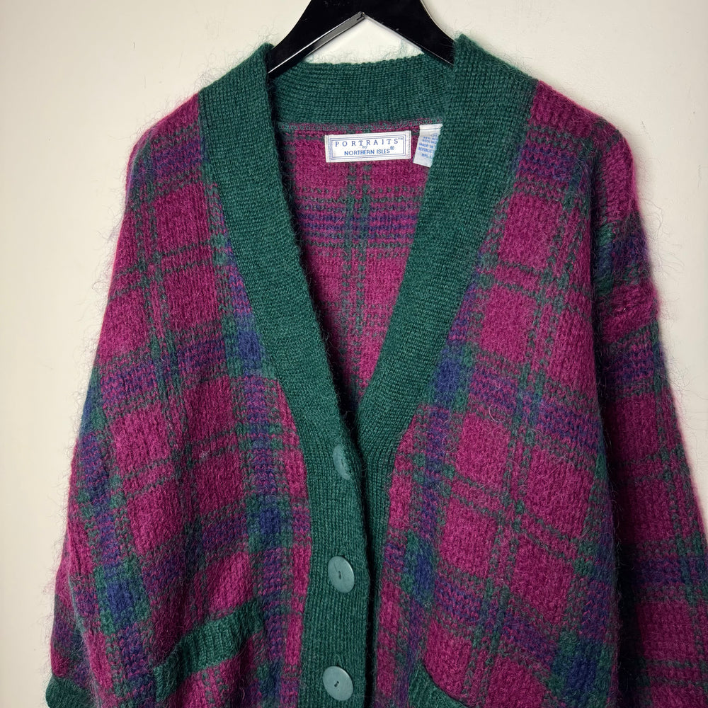Vintage 90's MOHAIR Knit Cardigan Sweater