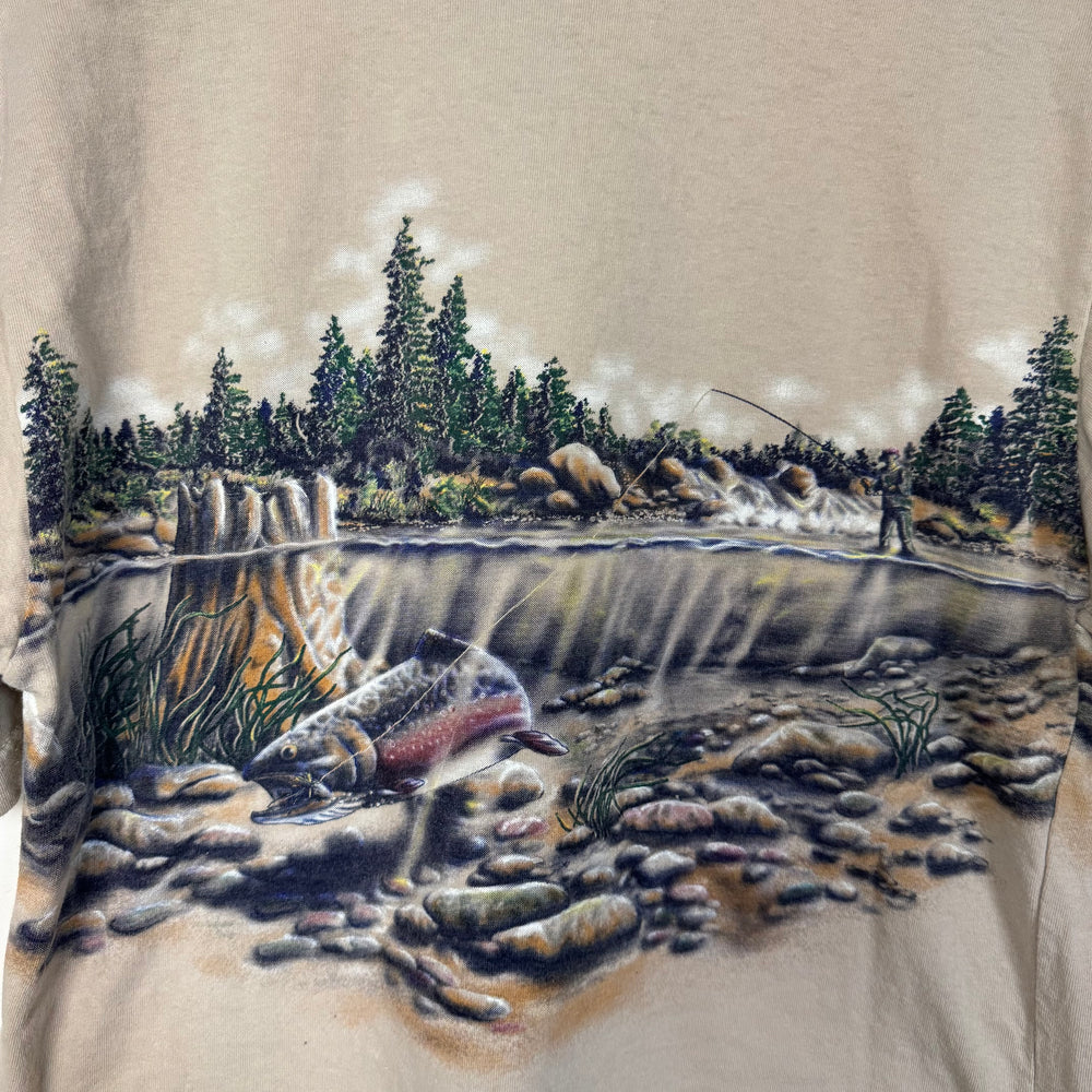 Vintage 90's FISHING Art Unlimited Tshirt