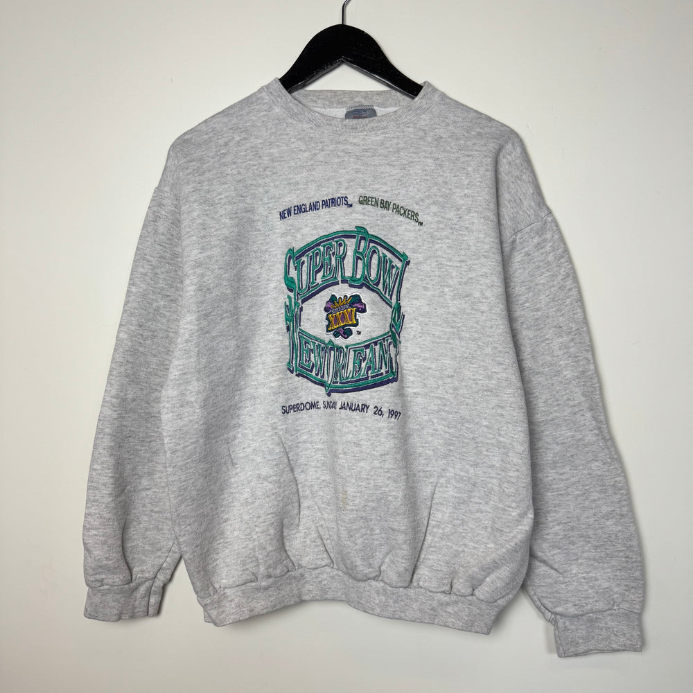 Vintage 1997 NFL SUPER BOWL Patriots Vs. Packers Sweatshirt