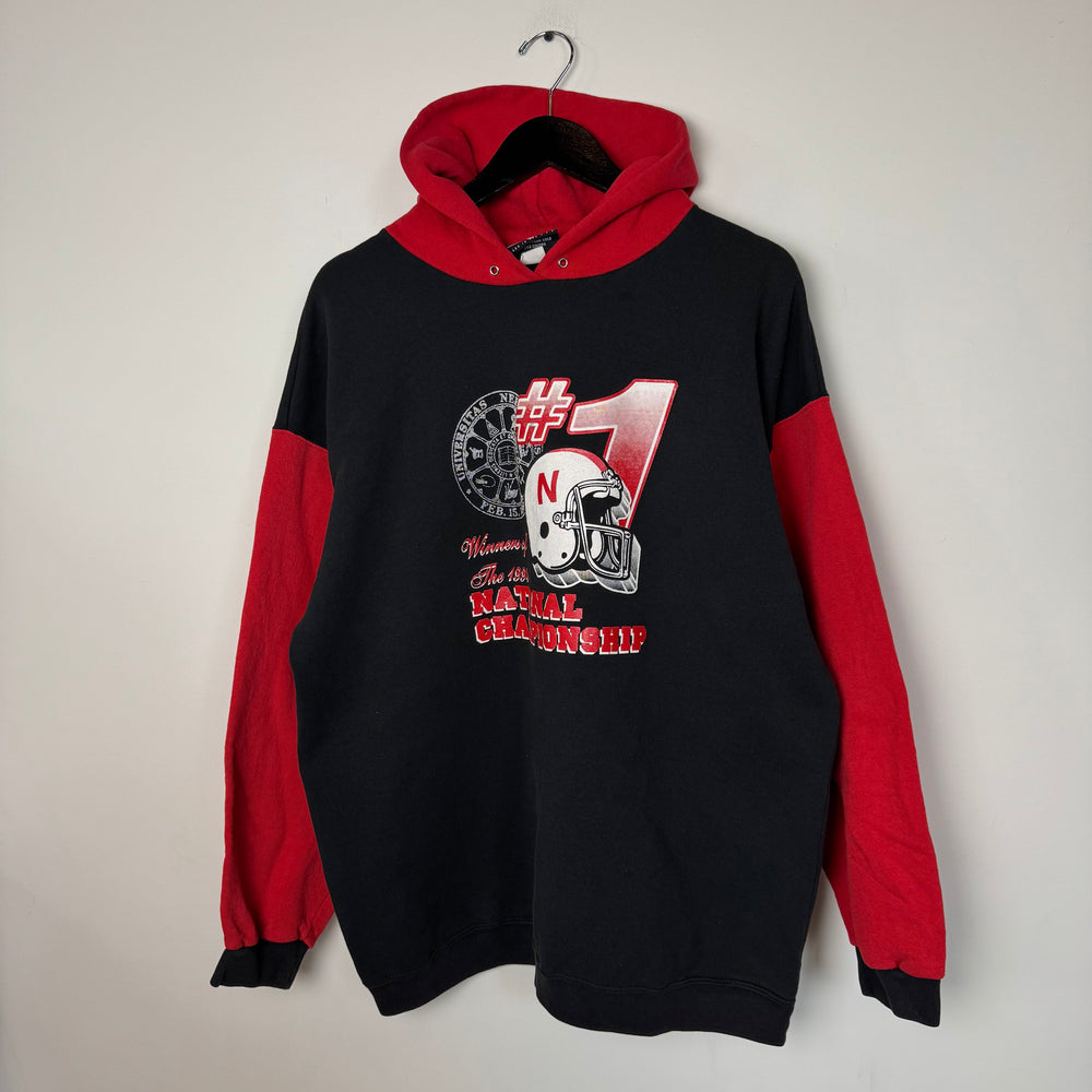 Vintage 90's University of NEBRASKA Varsity Hoodie Sweatshirt