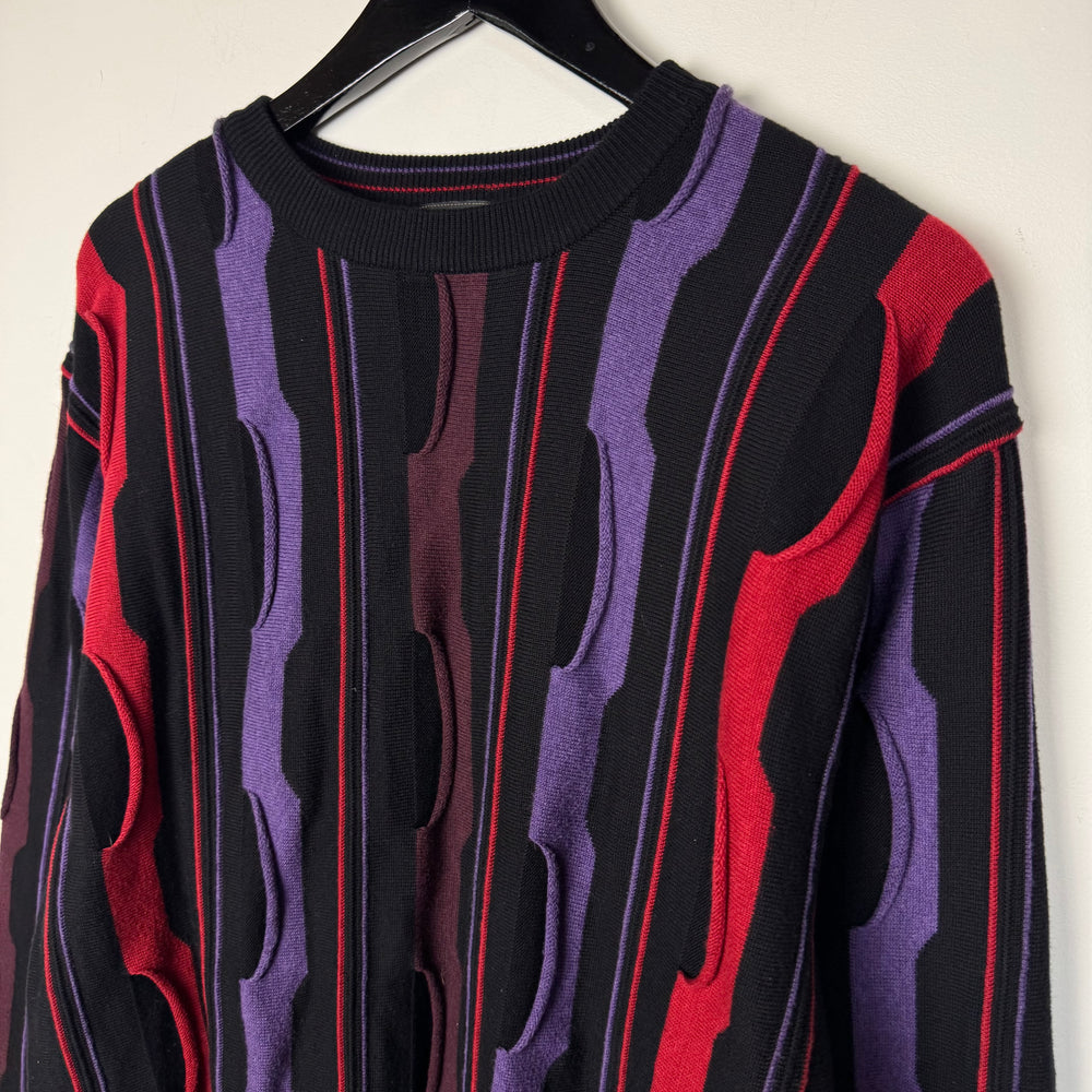 Vintage 90's 3D Cable Knit Crewneck Sweater