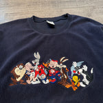 Vintage 90's LOONEY TUNES Characters Embroidered Fleece Sweater