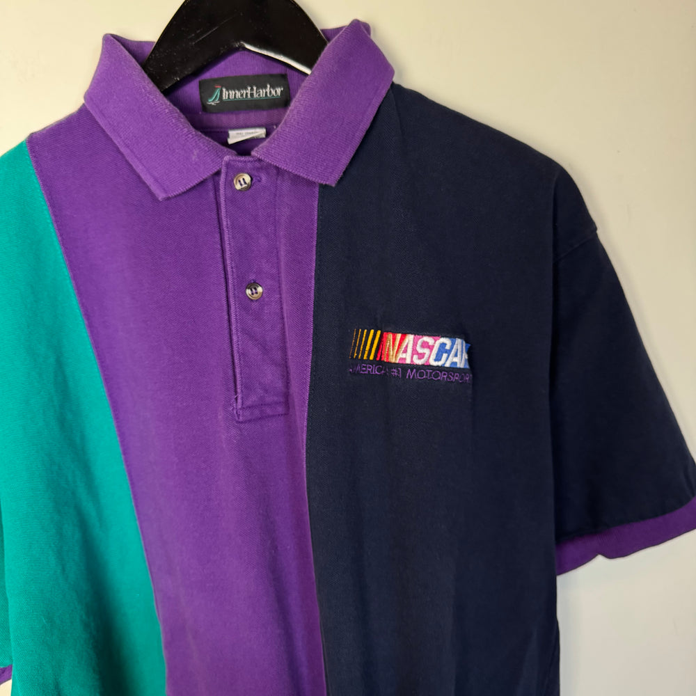 Vintage 90's NASCAR Colour Block Polo Shirt