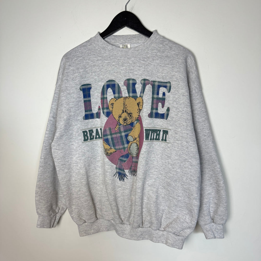 Vintage 90's BEAR WITH IT Teddy Bear Sweatshirt
