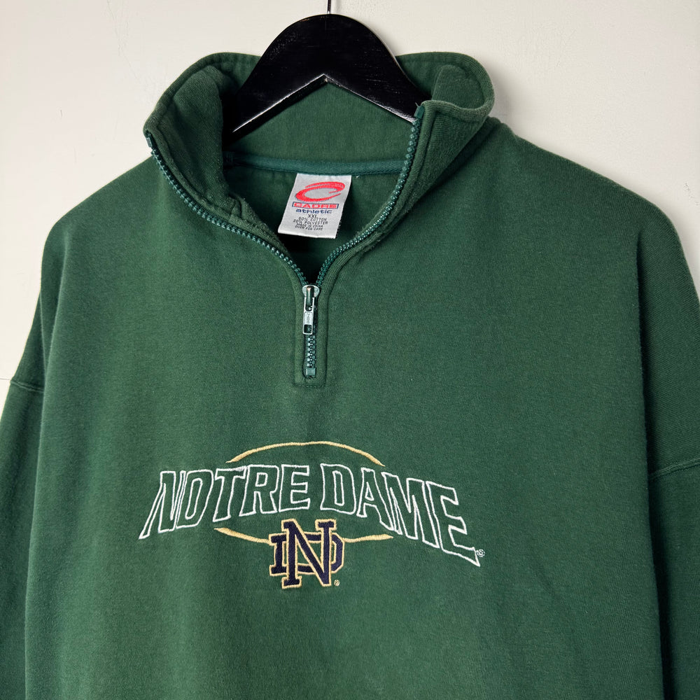 Vintage 90's University of NOTRE DAME Varsity 1/4 Zip Sweatshirt