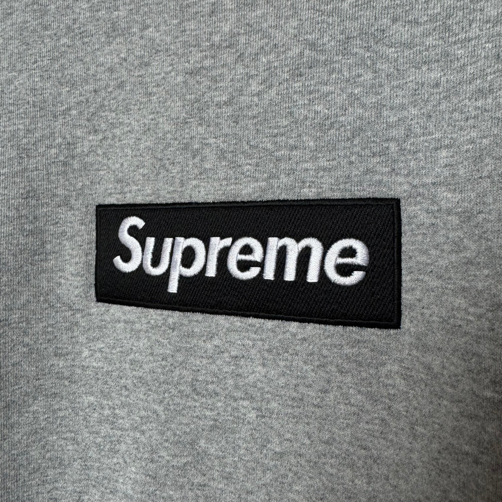SUPREME F/W 2022 Black on Grey Box Logo Crewneck Sweatshirt