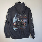 Vintage RIDE OUT THE STORM Biker Hoodie Sweatshirt