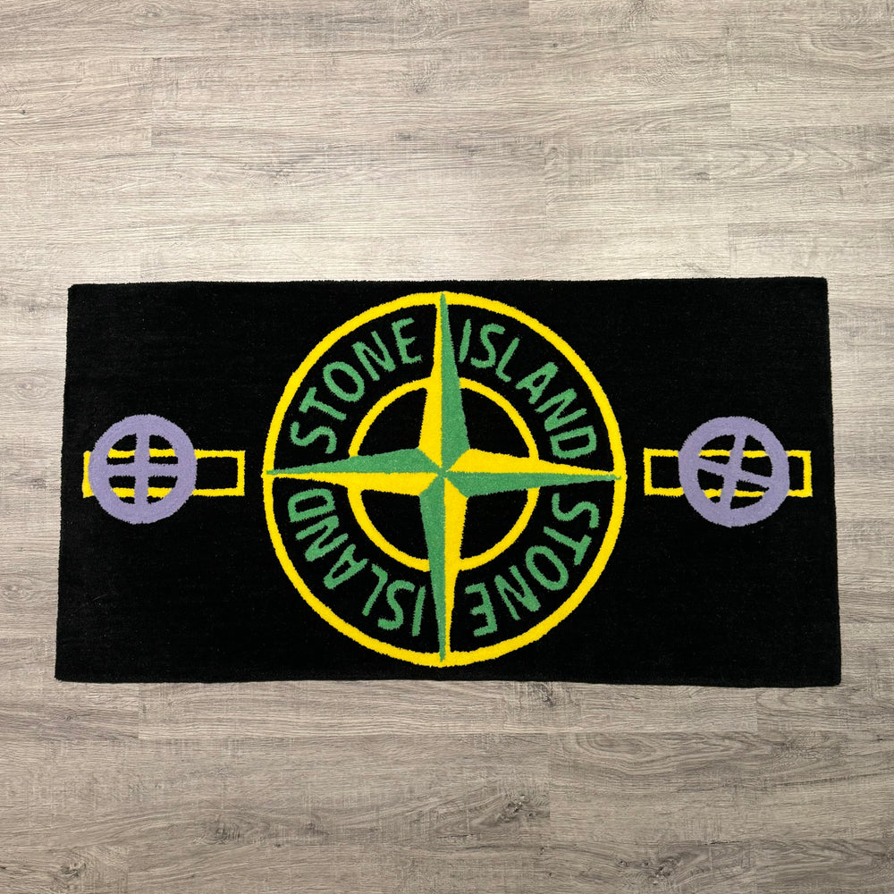 Custom Hand-Tufted STONE ISLAND Badge Patch Area Rug