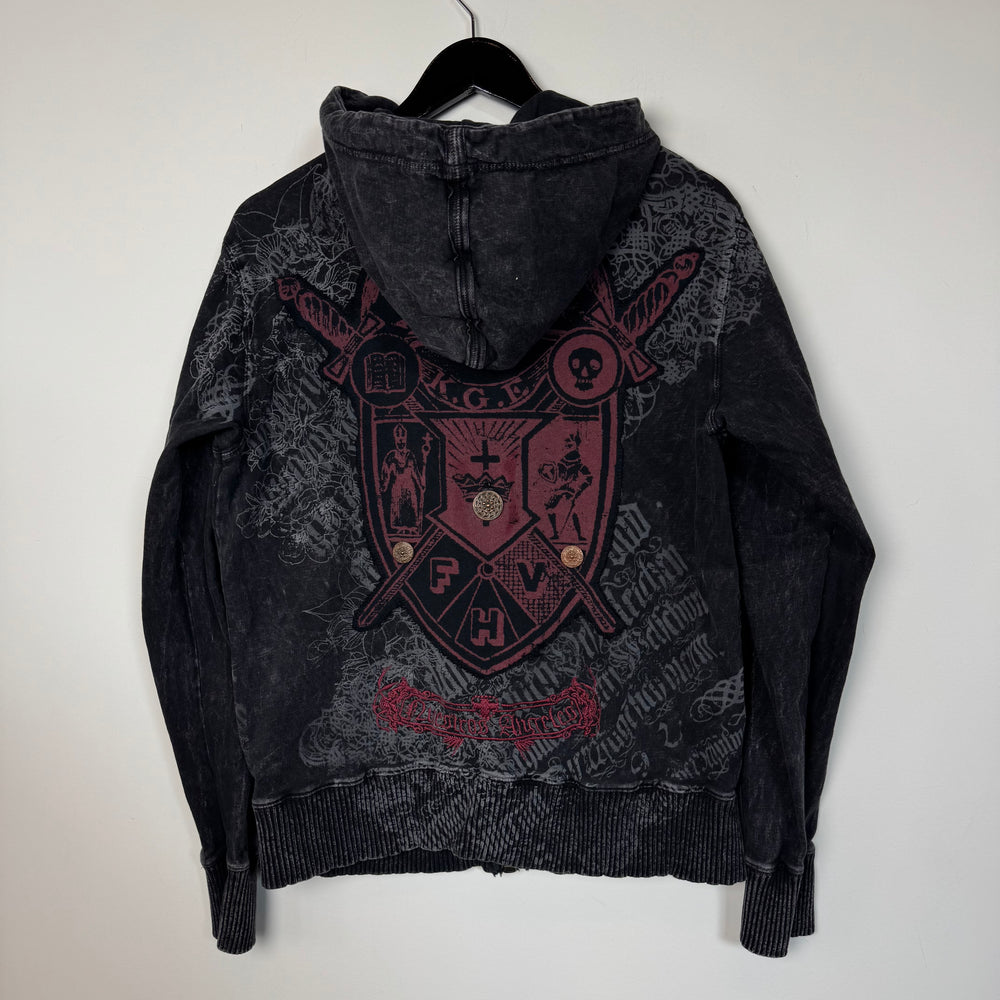 Vintage Y2K MONARCH All Over Print Hoodie Sweatshirt